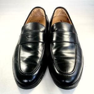 Johnston & Murphy Black Sheep Skin Penny Loafer Size 10 1/2 M, D6, Like New